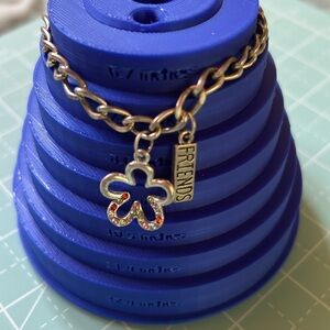 Silver Charm Bracelet with Colorful Accents